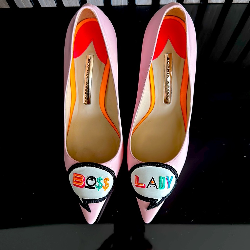 Sophia Webster Boss Lady 4 inch pumps. Baby Pink.  Like new size US 8